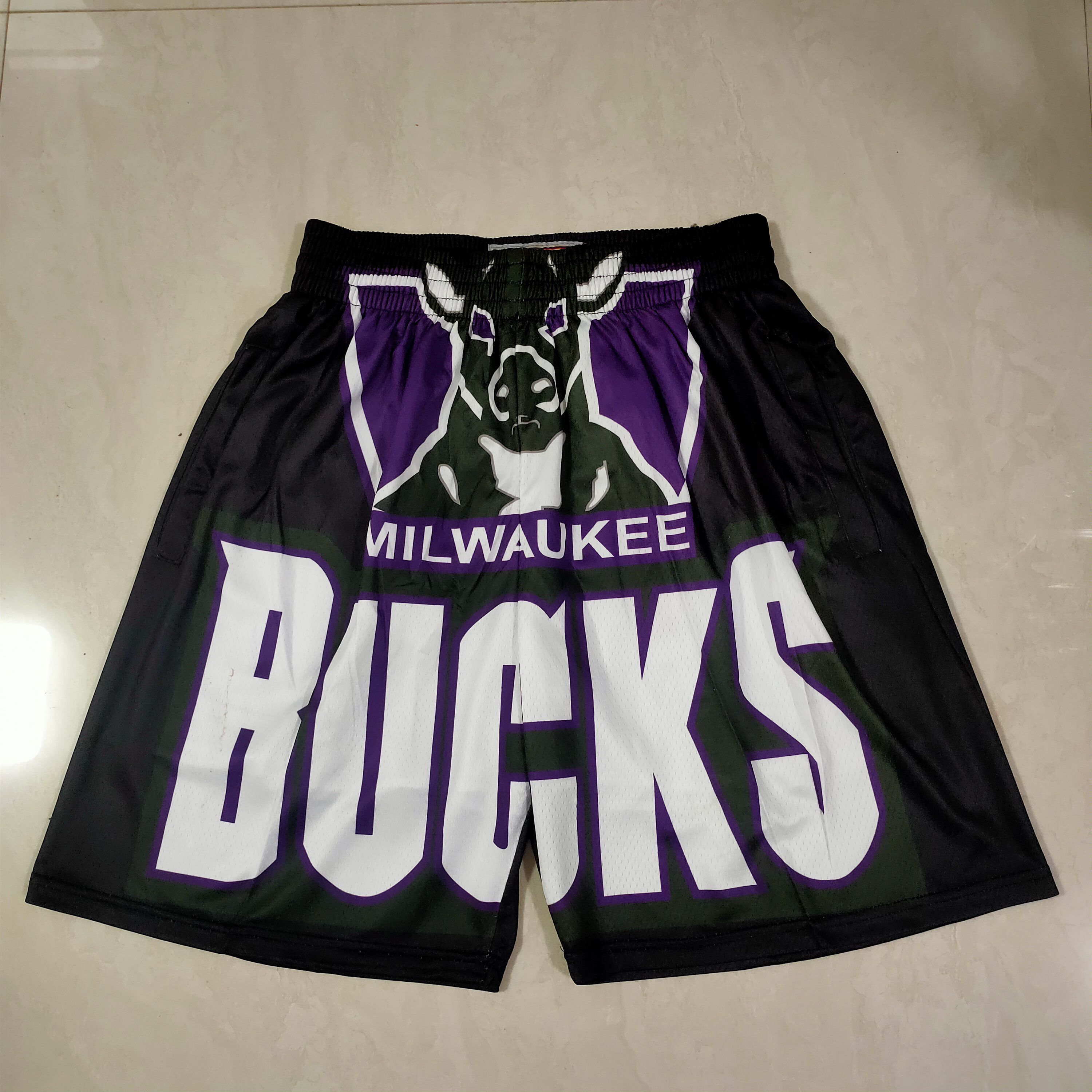 Cheap Men NBA 2021 Milwaukee Bucks Black Shorts